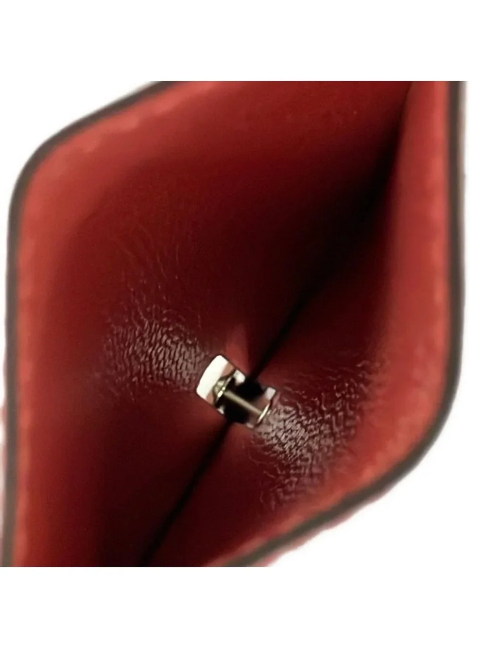 Hermes Card Case Diabolo Roseate Silver
